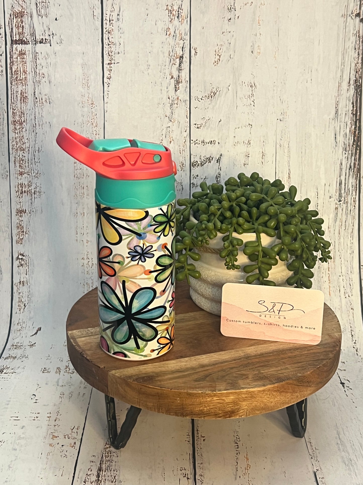 Summer Flowers Water Bottle