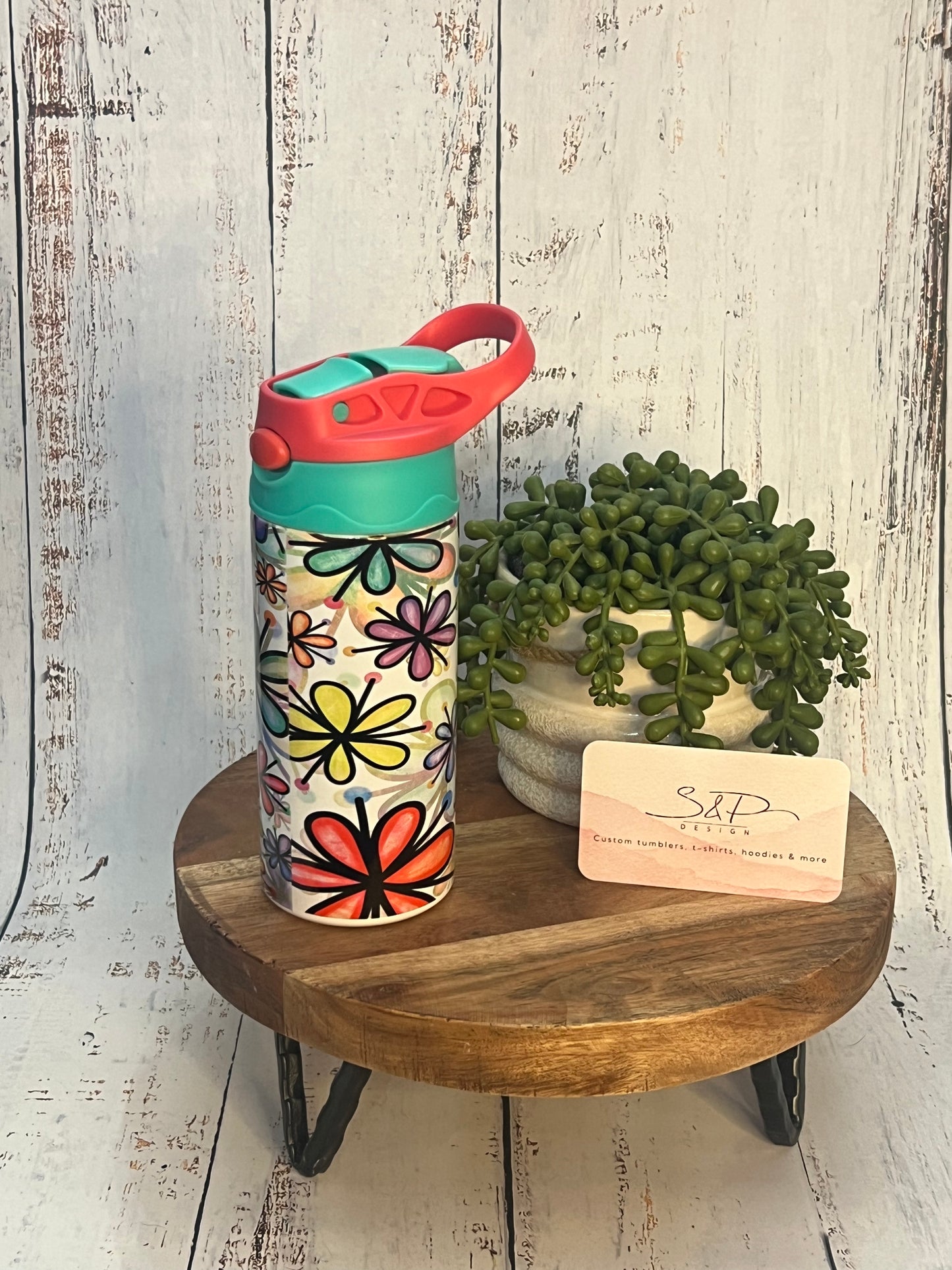 Summer Flowers Water Bottle