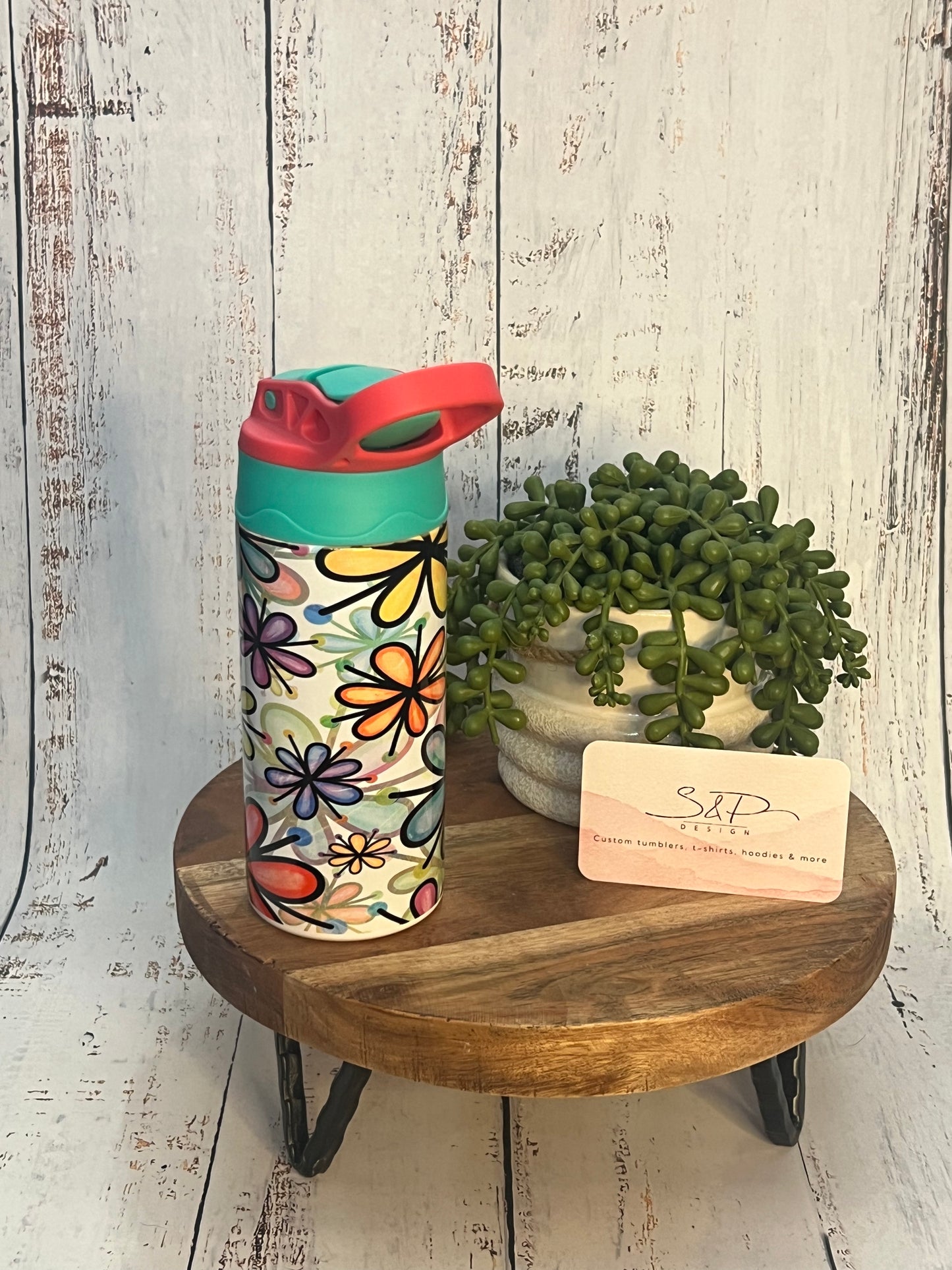 Summer Flowers Water Bottle