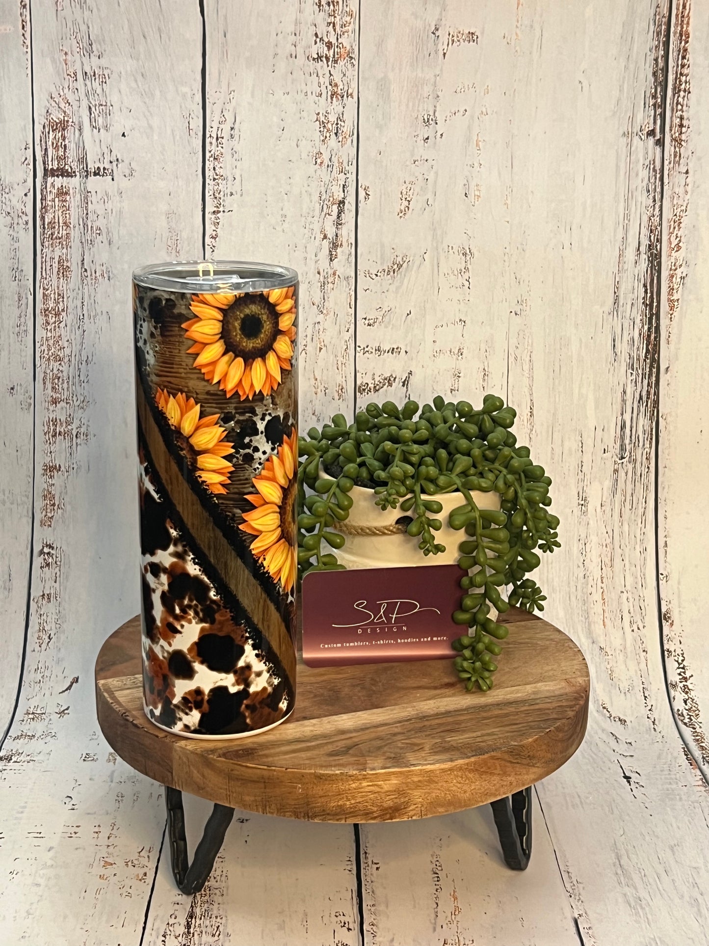 Sunflower and Cowhide