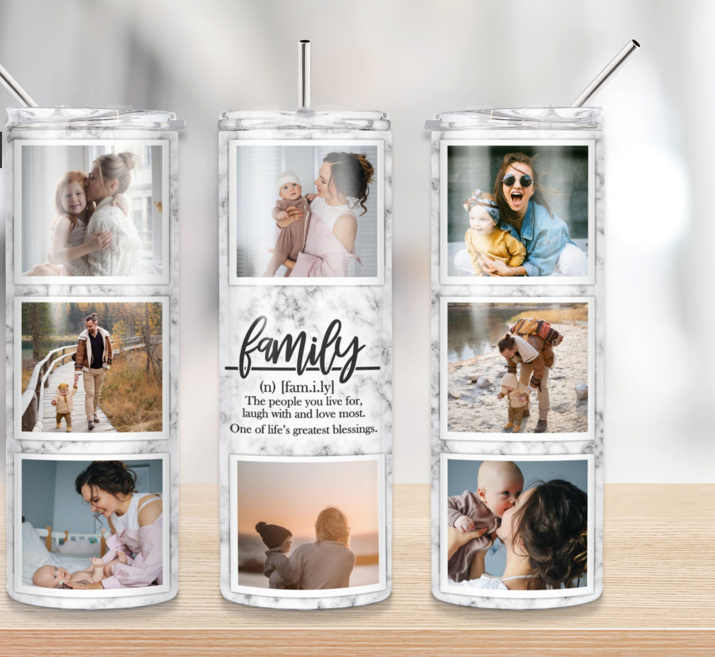 Custom Photo Tumbler - Family