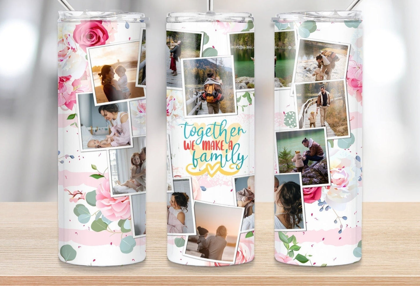 Custom Photo Tumbler - Family