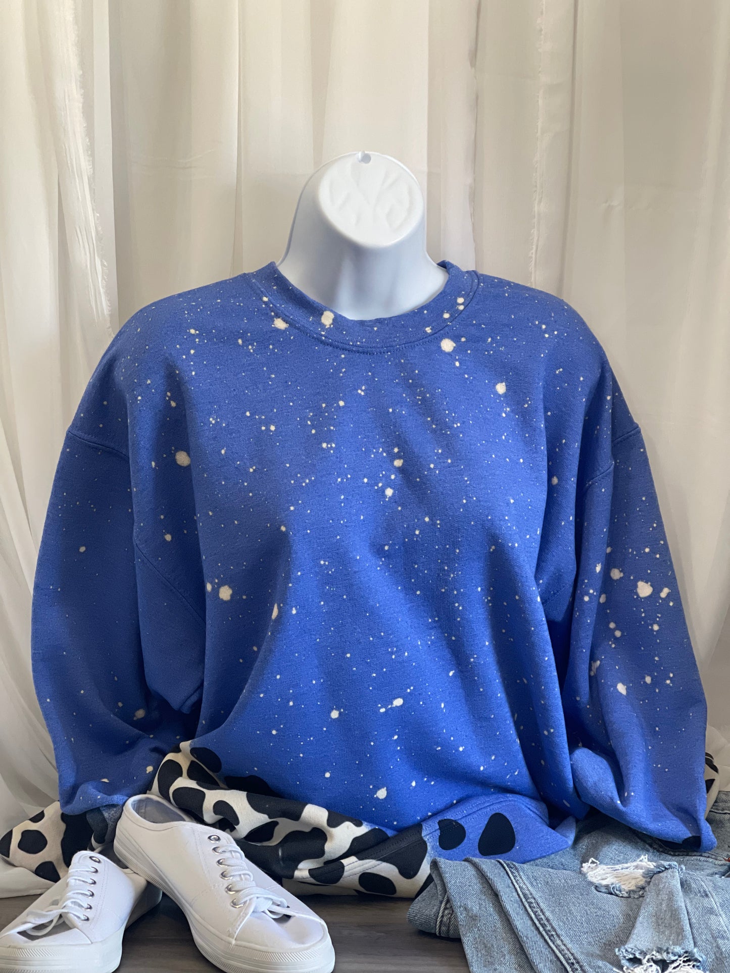 Blue Cow Print